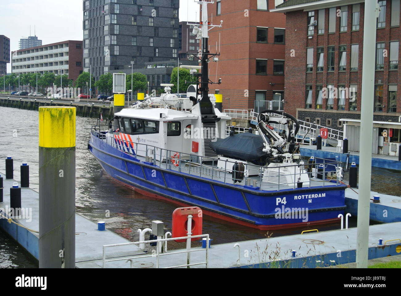 Dutch Police Politie Boat, Parkhaven, Rotterdam, Netherlands Stock ...