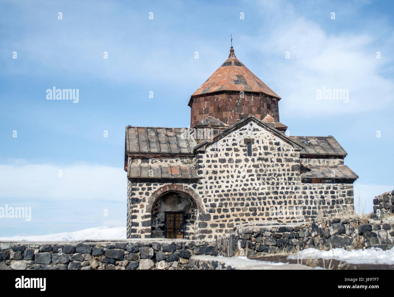 The monastery of Sevanavank, located on the Sevan peninsula, Lake Sevan, Armenia. Stock Photo