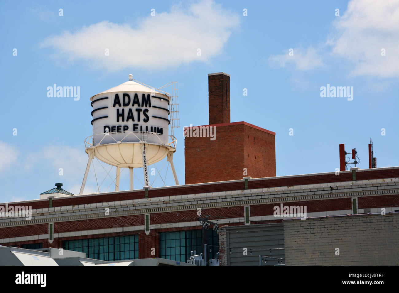 The Adam Hats building in the Deep Ellum neighborhood of Dallas has been converted into the Adam Hats Lofts residential space Stock Photo