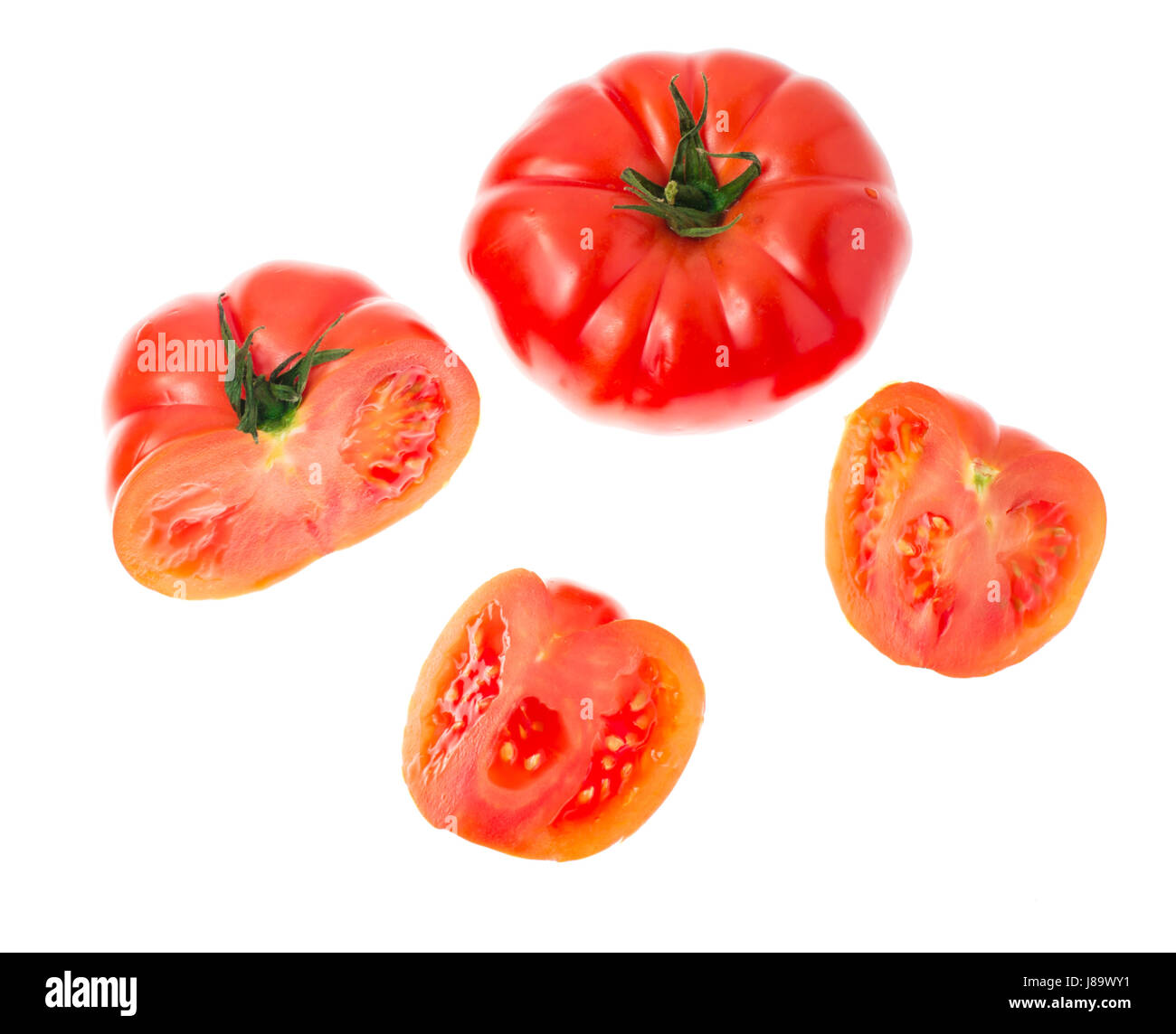 Red tomato isolated on white background Stock Photo - Alamy