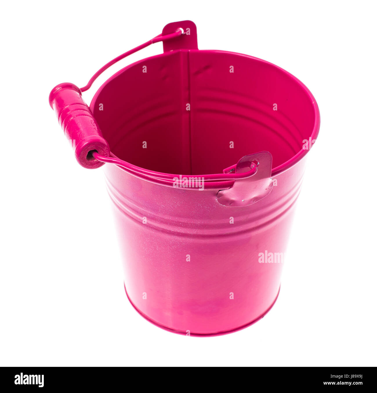Colored decorative metal buckets Stock Photo Alamy