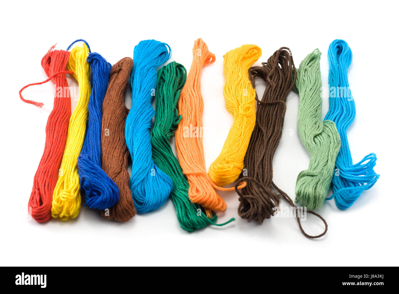 Multicolored Yarn Roll Stock Photo - Download Image Now - Thread