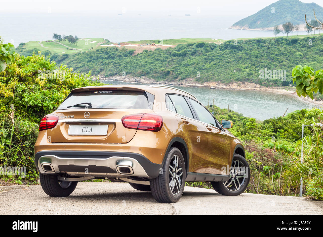 Hong Kong, China April 28, 2017 : Mercedes-Benz GLA 200 2017 Test Drive Day on April 28 2017 in Hong Kong. Stock Photo