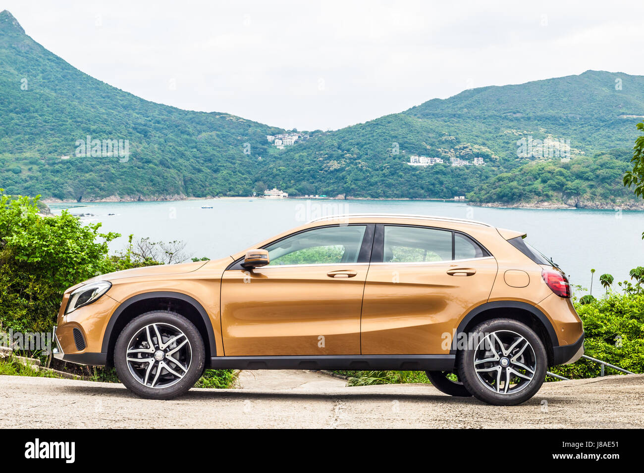 Hong Kong, China April 28, 2017 : Mercedes-Benz GLA 200 2017 Test Drive Day on April 28 2017 in Hong Kong. Stock Photo