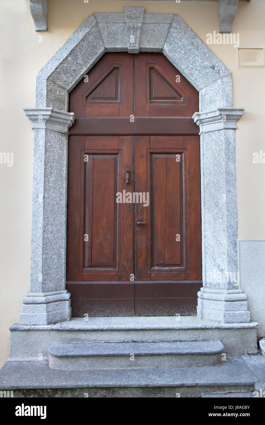 italian entrance door Stock Photo
