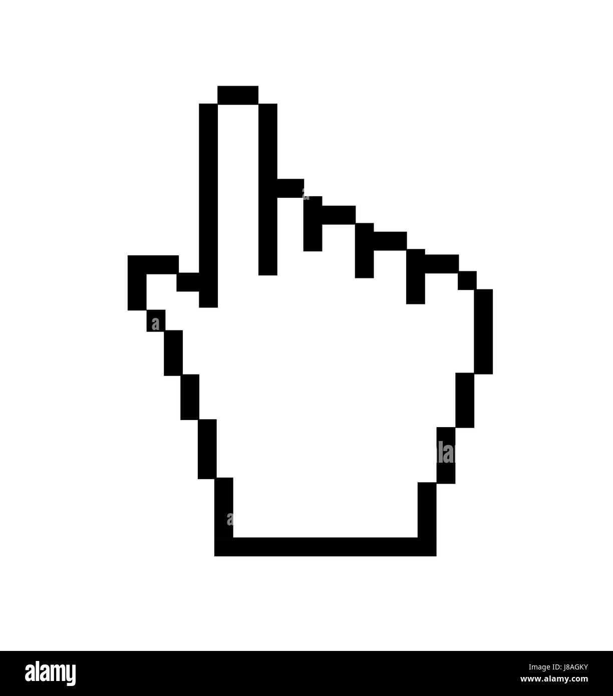 Computer hand symbol Black and White Stock Photos & Images - Alamy