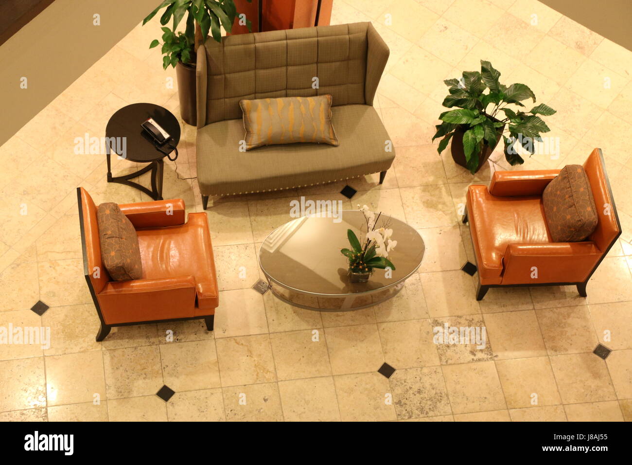 Groupings Of Leather Chairs Hotel Lobby Stock Photo 142833969