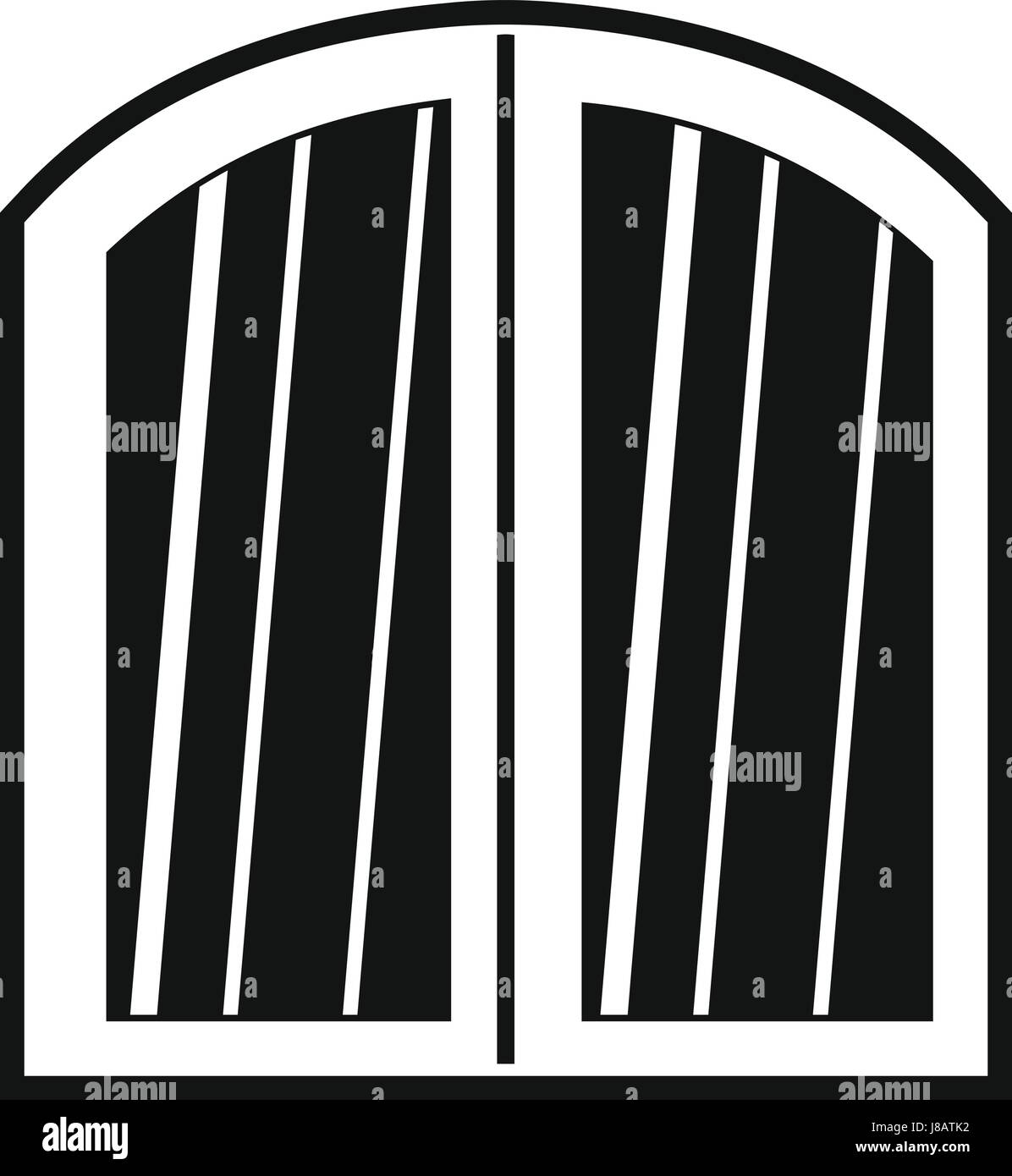 White window arched frame icon simple Stock Vector Image & Art - Alamy