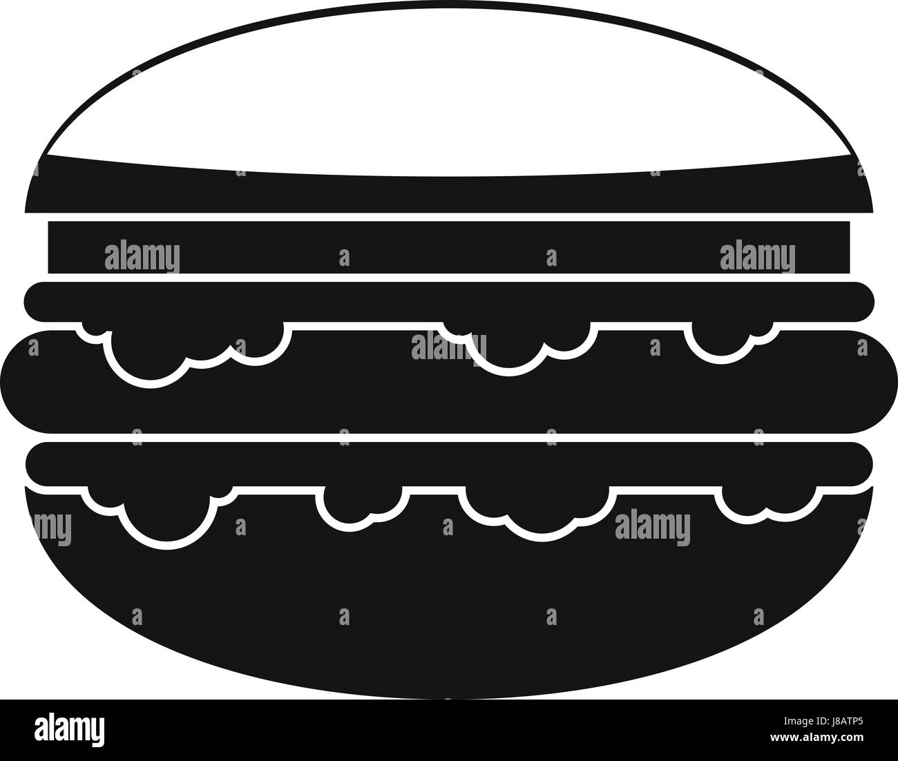 Burger icon simple Stock Vector Image & Art - Alamy