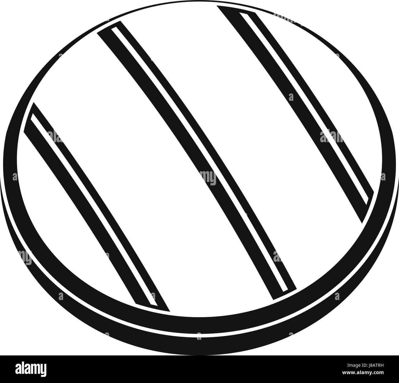 Grilled round beef steak icon simple Stock Vector Image & Art - Alamy