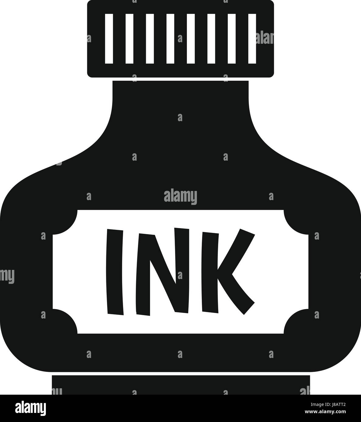 Black ink bottle icon simple Stock Vector Image & Art Alamy
