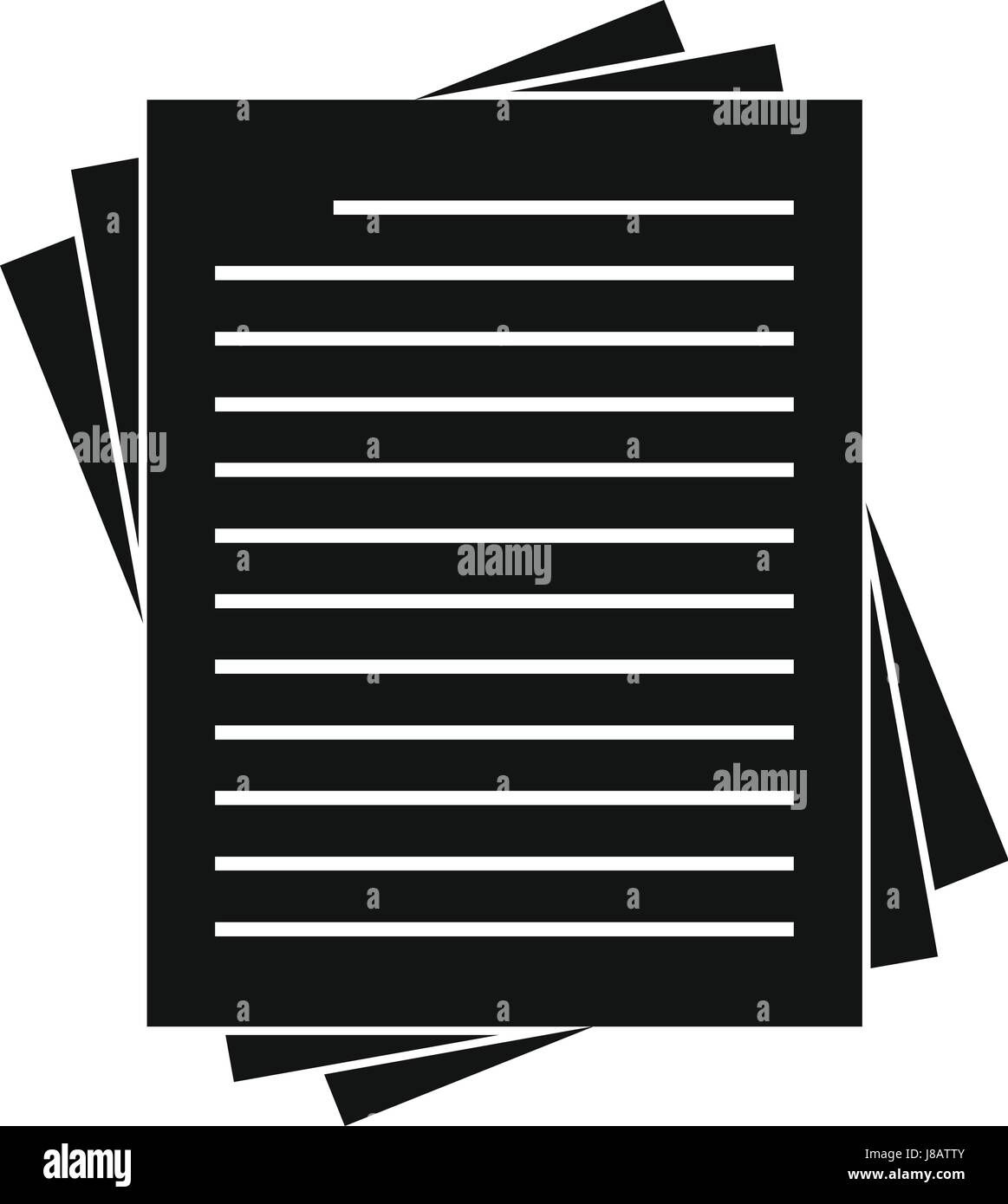 Vintage lined papers icon simple Stock Vector Image & Art Alamy