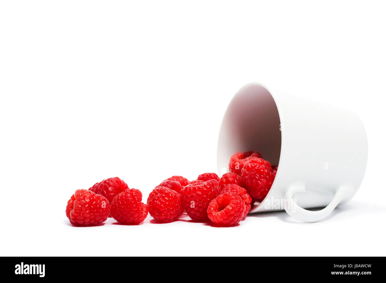roll raspberries upset cup Stock Photo Alamy