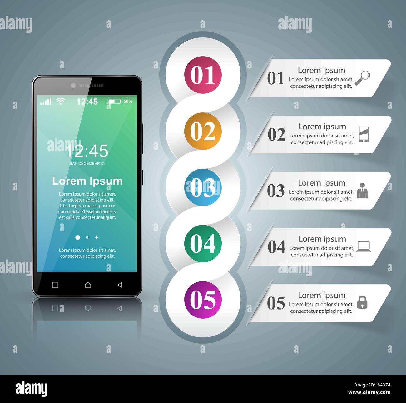 3D infographic. Smartphone icon Stock Vector Image & Art - Alamy