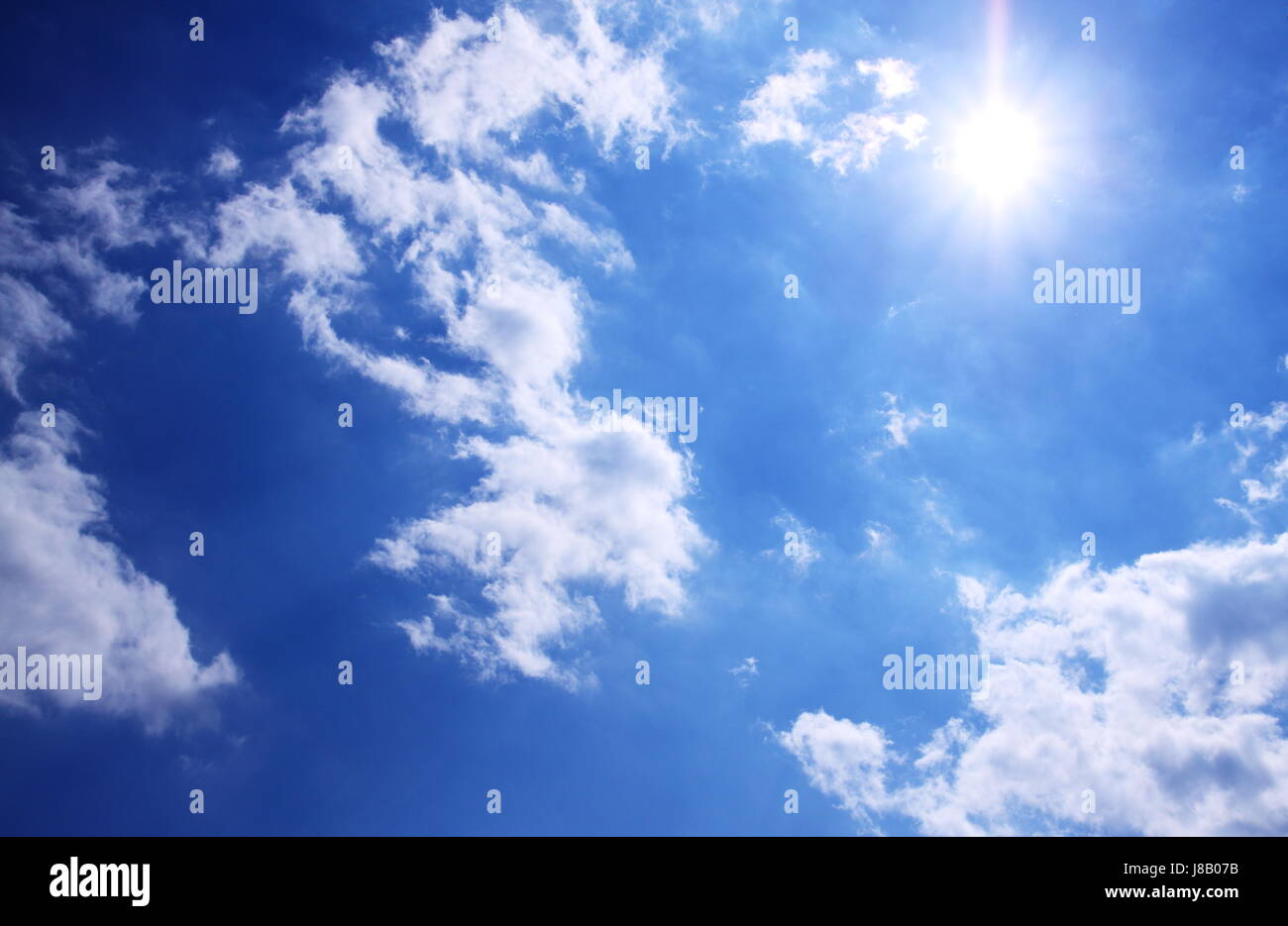 blue, cloud, clouded sky, bluer, firmament, sky, clouds, weather, blue, shine, Stock Photo