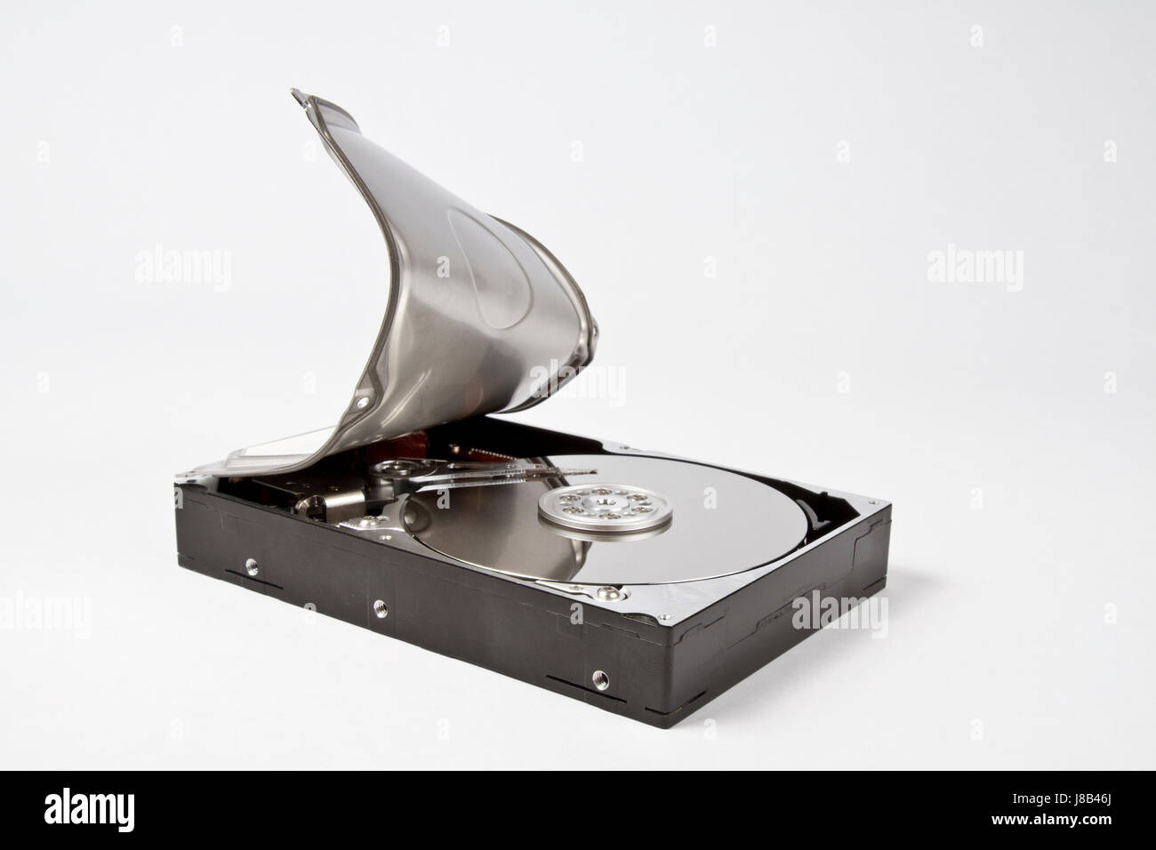 Micro Disc Open close up of open hard disk Stock Photo - Alamy