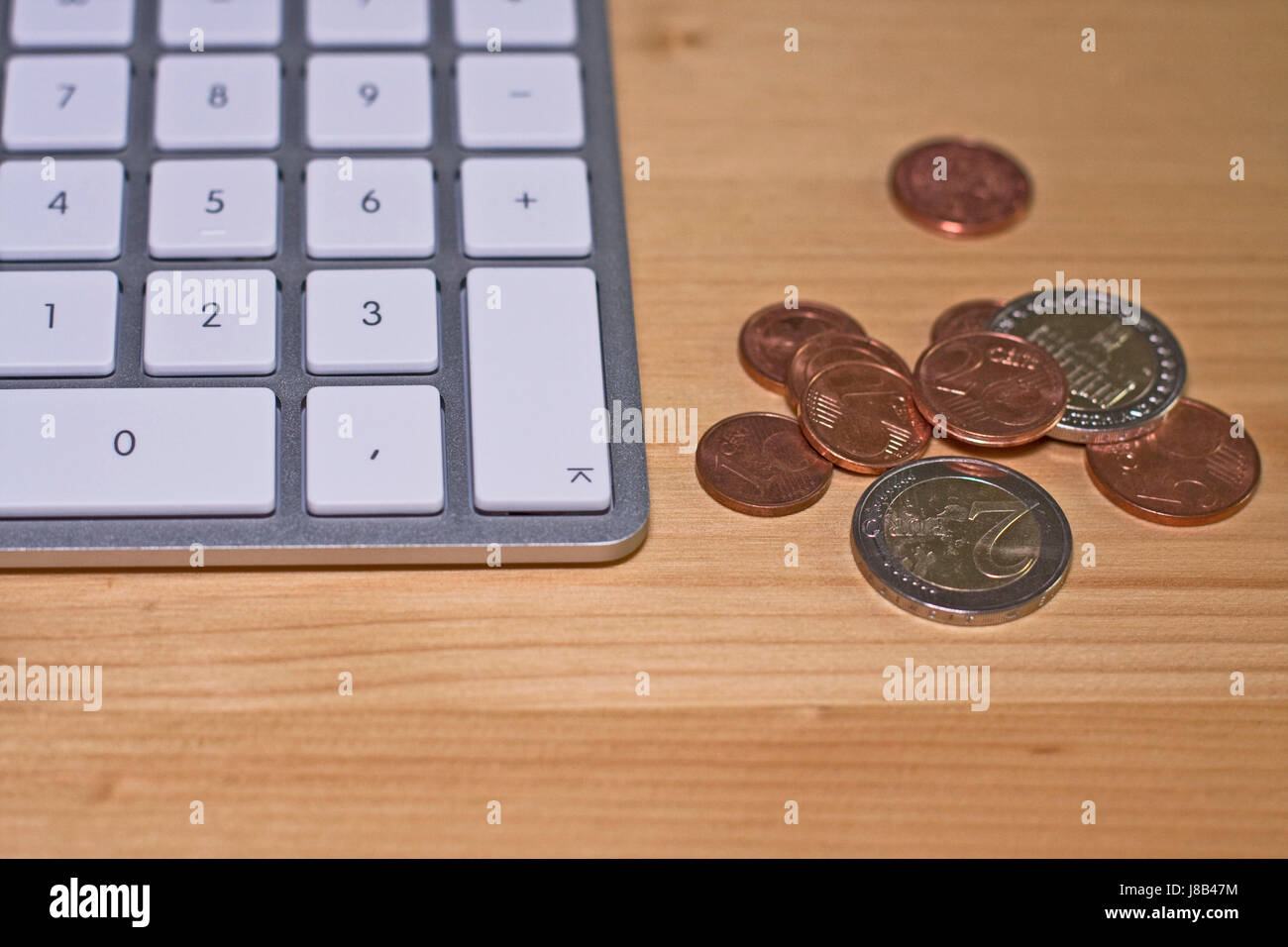 keyboard, euro, currency, coin, key, pay, wood, save, horizontal, shopping, Stock Photo