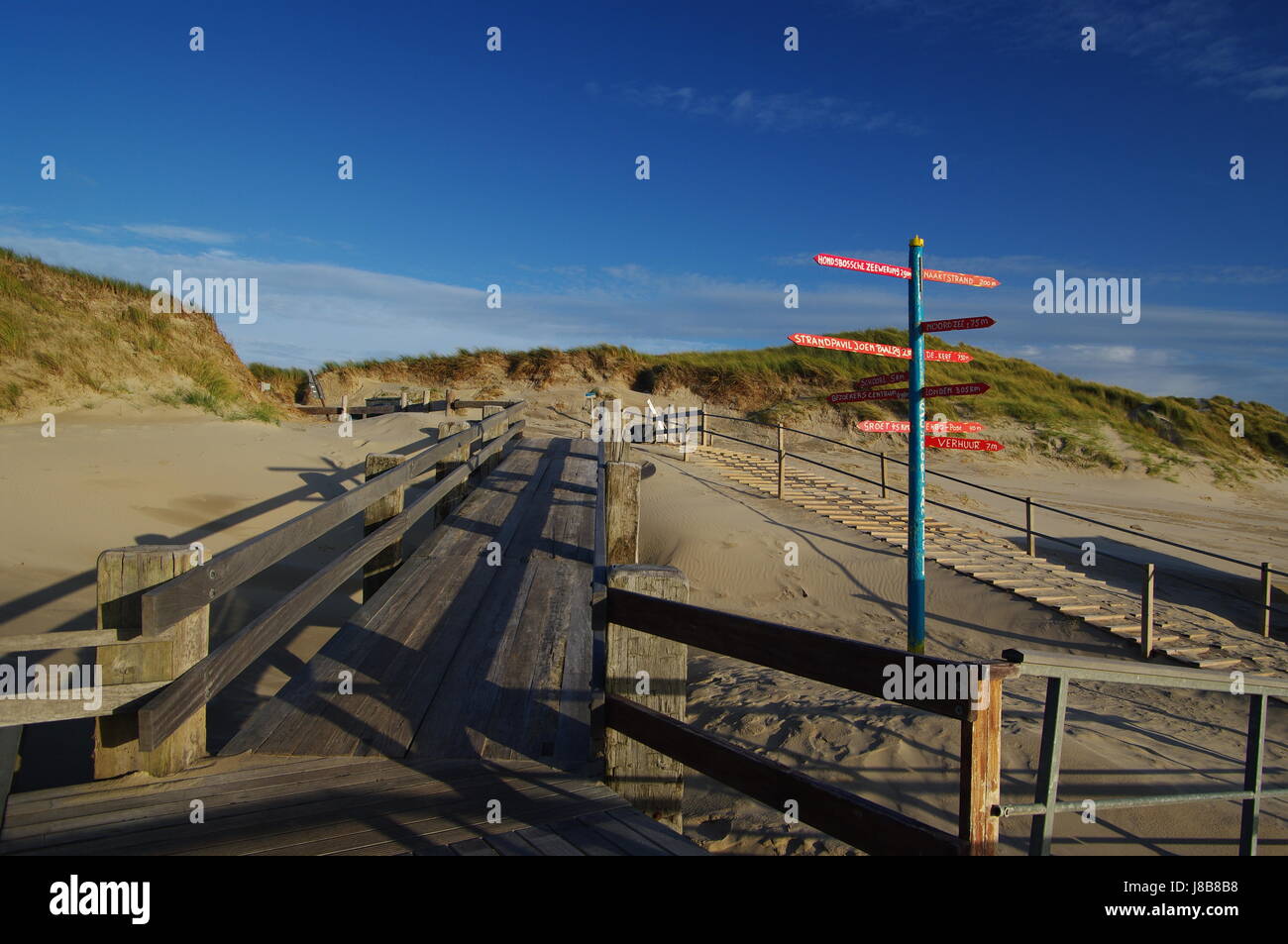 beach leaving schoorl aan zee,north holland Stock Photo