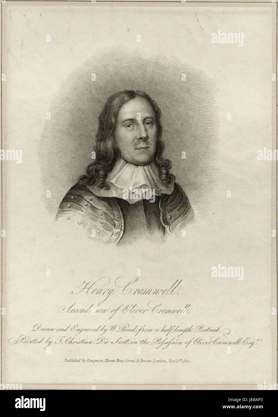 Henry Cromwell by William Bond Stock Photo