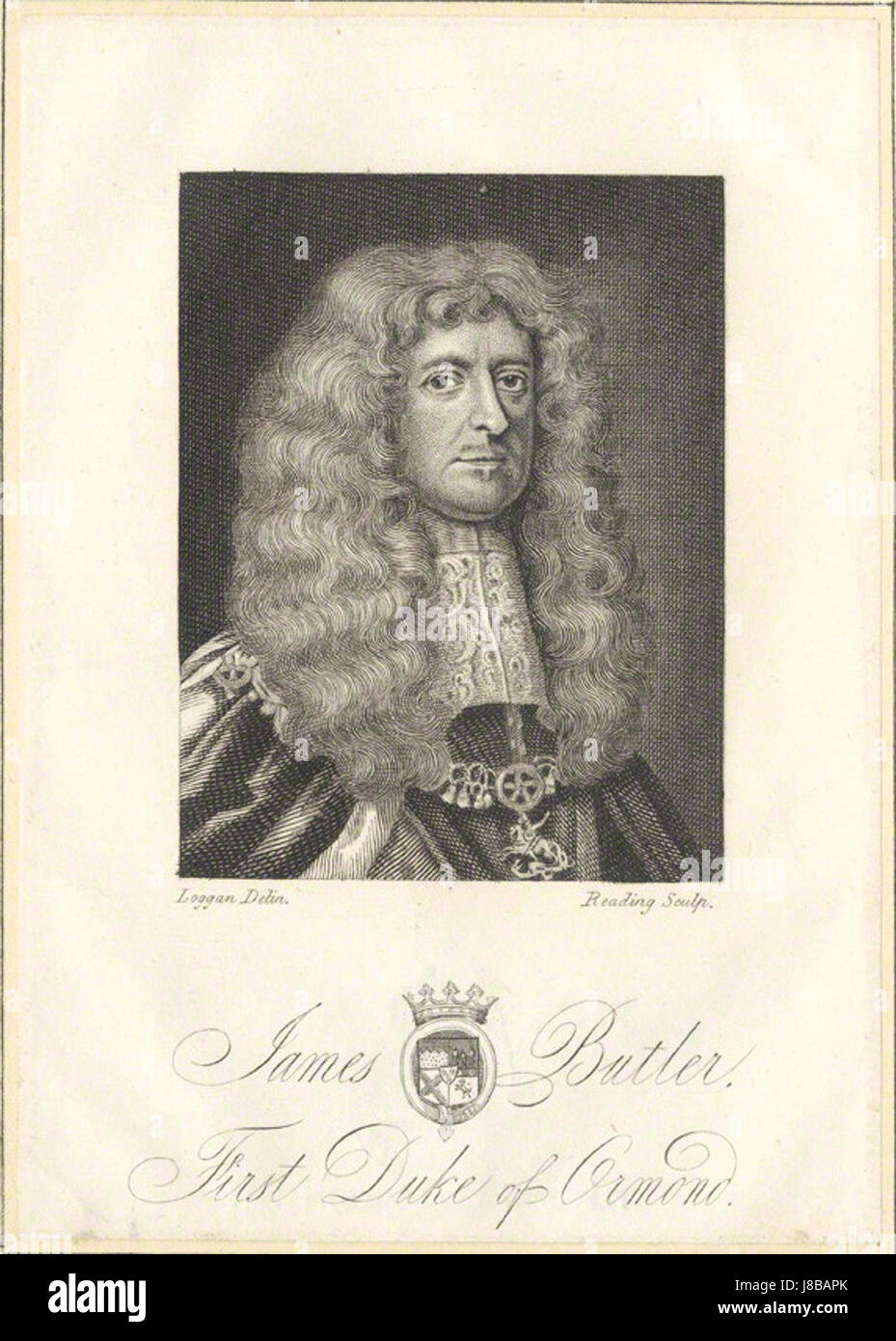 James Butler, 1st Duke of Ormonde by Reading, after David Loggan