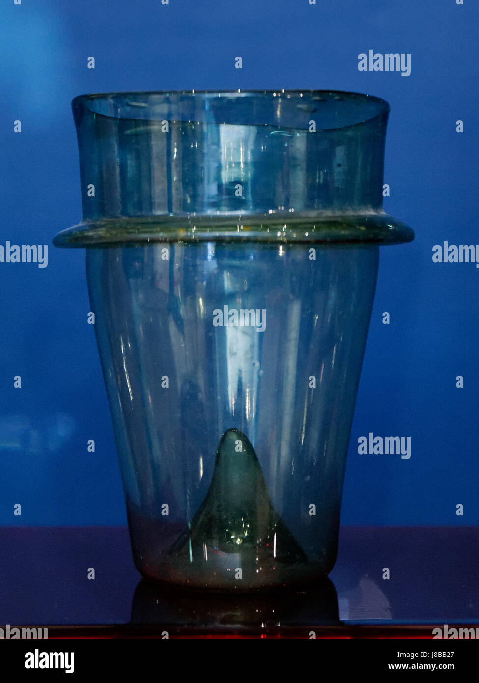 Glass beaker Domus Romana Mdina Stock Photo