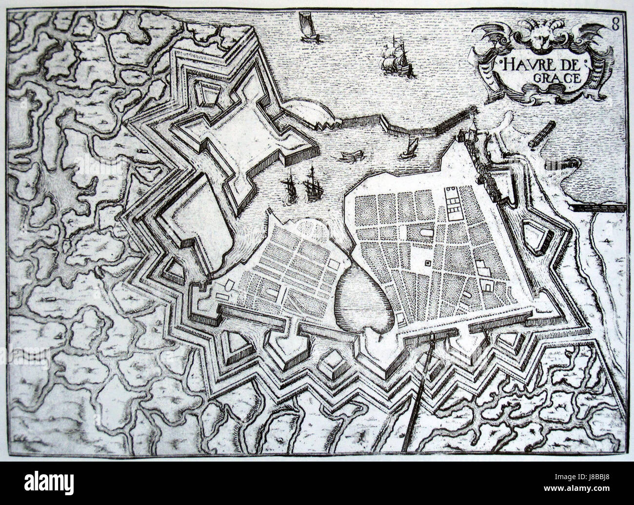 This refers to an image of Le Havre, a port city in northern France known for its maritime history and modern architecture. The title may refer to a specific photograph of the city. Stock Photo