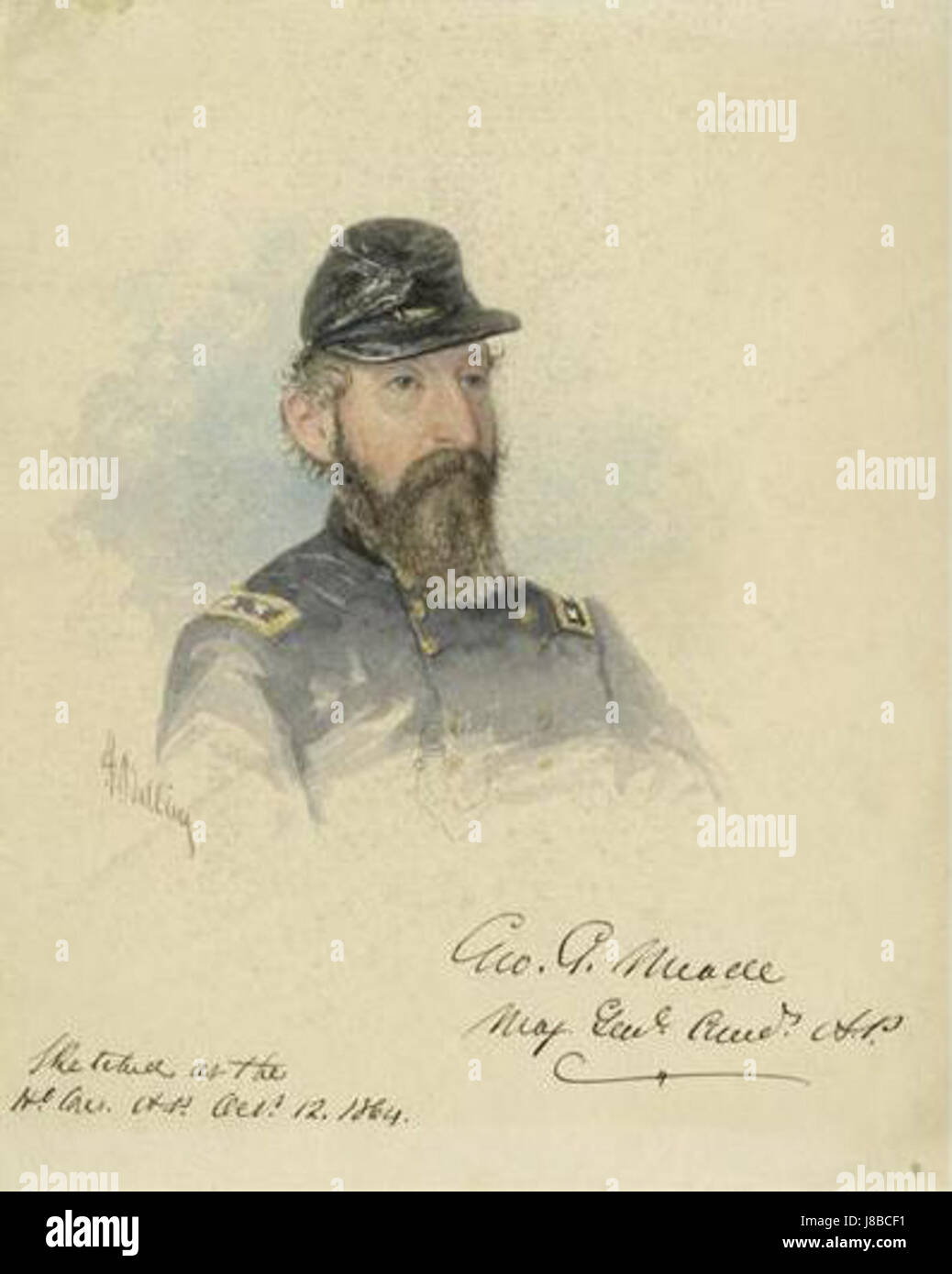 George Meade 1864 by Hansen Balling Stock Photo