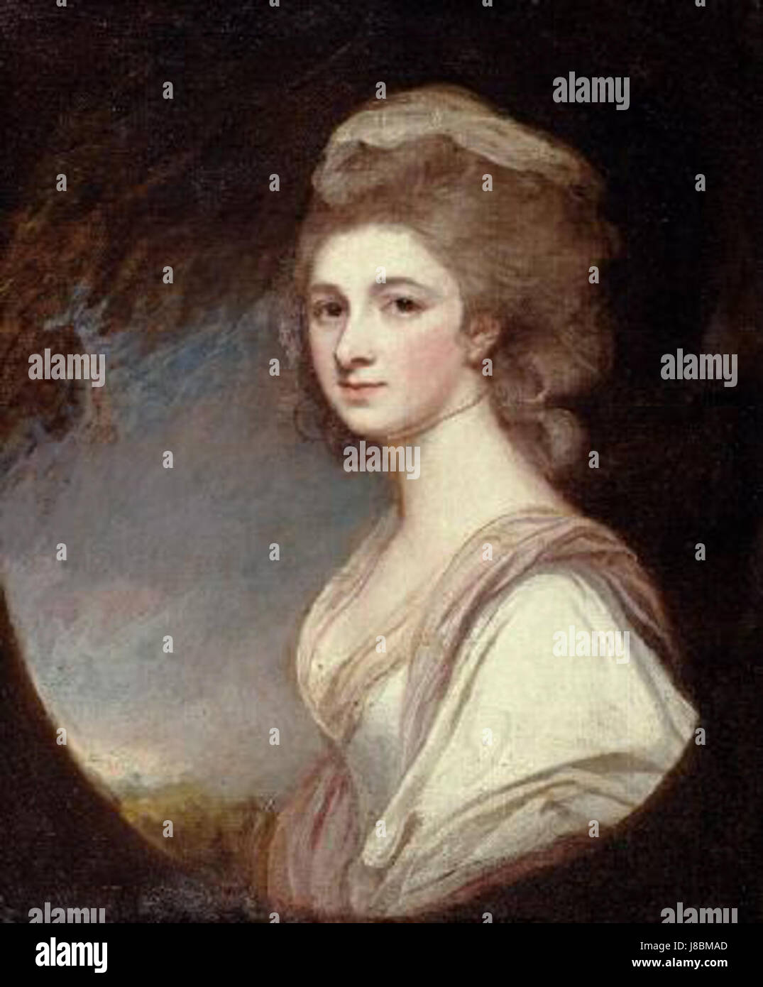 A portrait of Frances Harford painted by George Romney in 1785. The ...