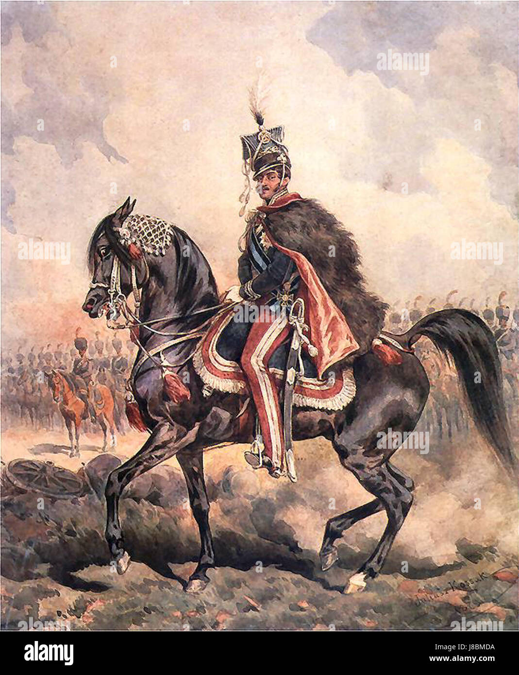 Jozef Poniatowski na koniu Stock Photo Alamy