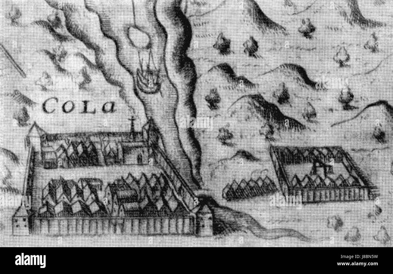 Kola stockade 1598 Stock Photo
