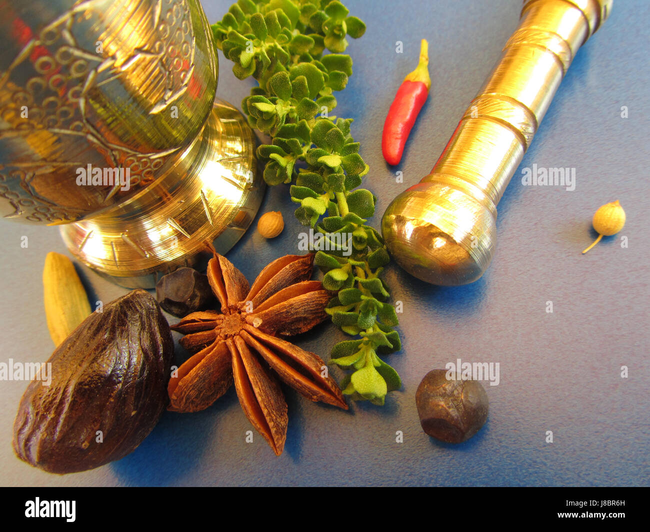 spice, boil, cooks, boiling, cooking, pestle, mortar, mint, bake, nutmeg, Stock Photo