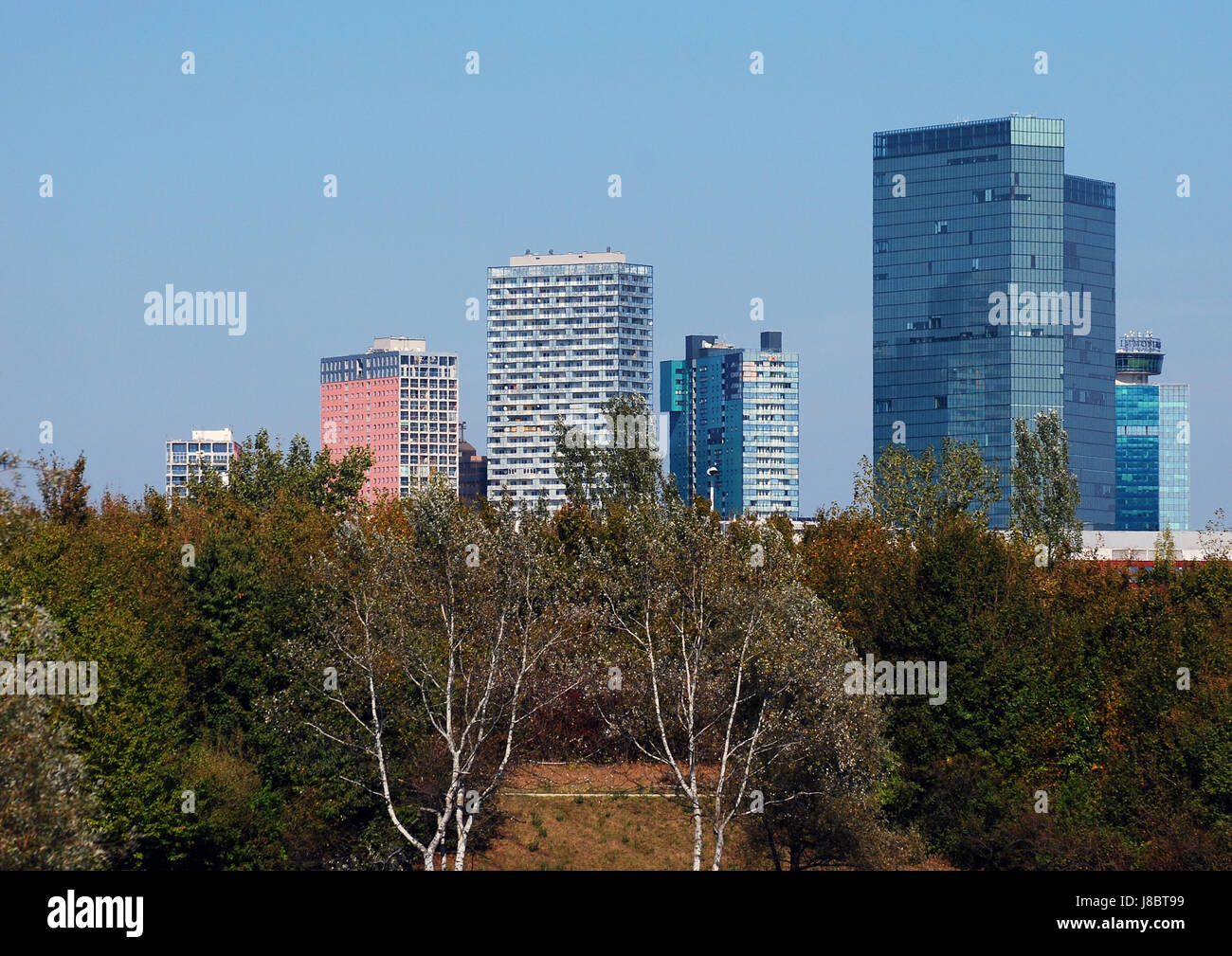 wien, wienerberg, wienerberg city, twin tower, hochhuser, business park vienna, Stock Photo