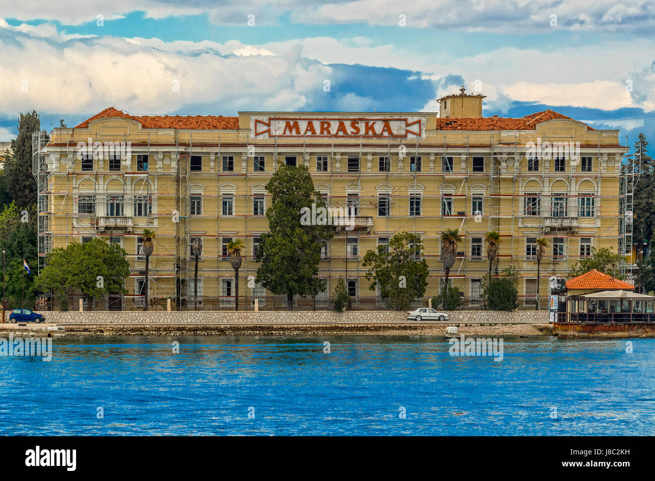 Dalmatia Zadar ancient seat of the Maraska Maraschino from the sea, now  under restoration since become a luxury hotel by 2019 Stock Photo - Alamy