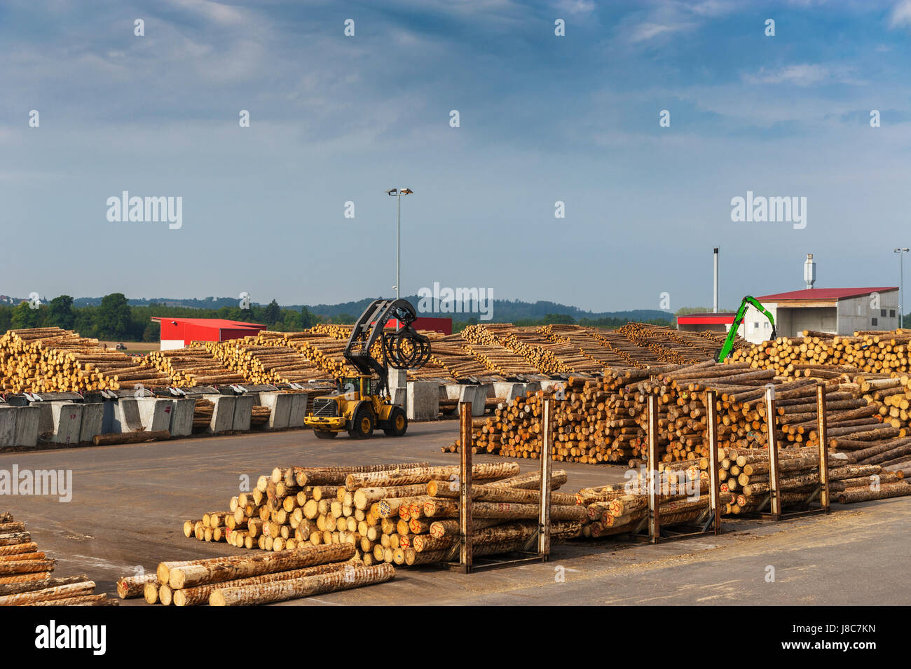 Modern sawmill plant in German countryside Stock Photo Alamy