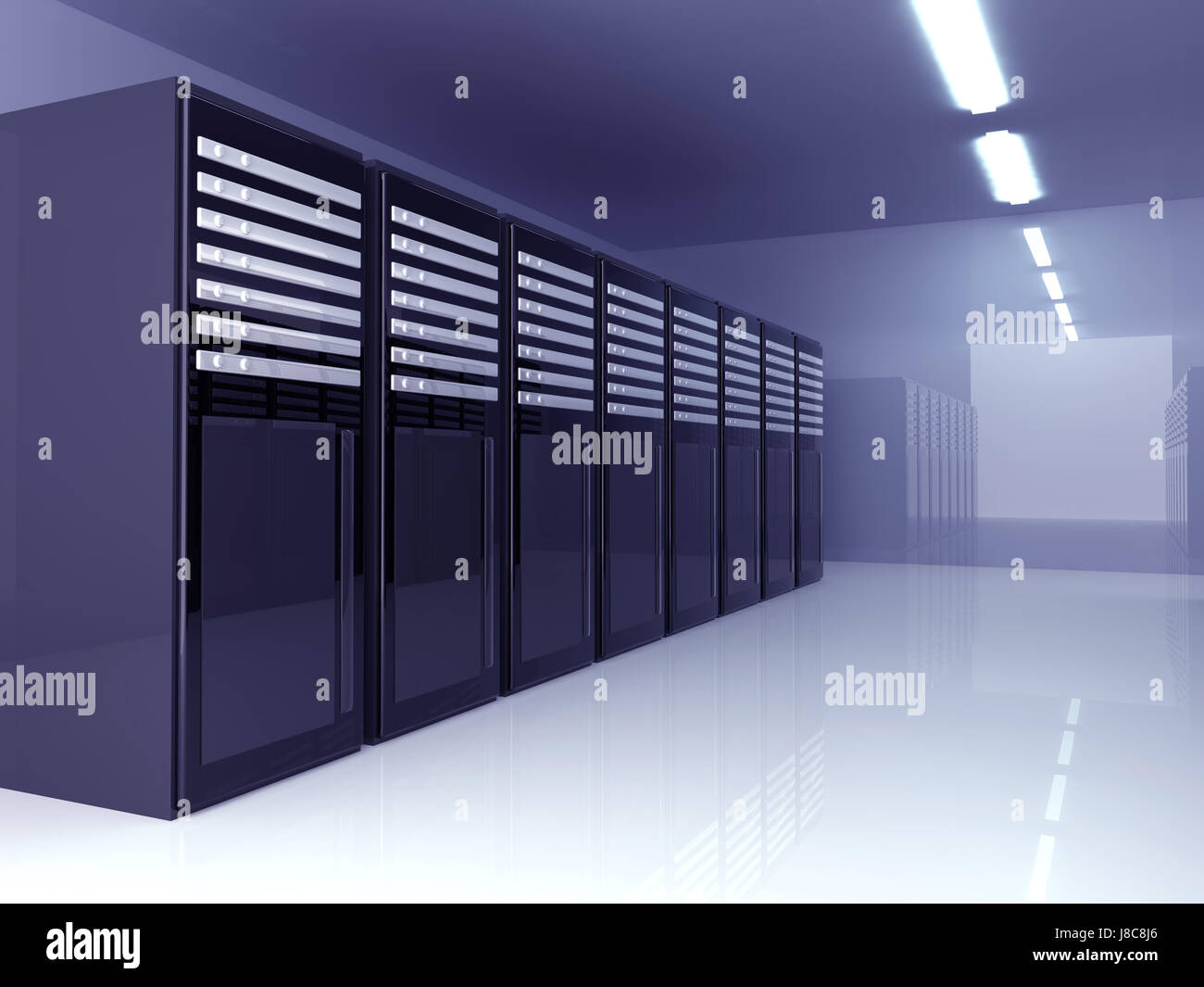 19'' industrial rack (19-inch rack) for telecommunication equipment or  servers Stock Photo - Alamy