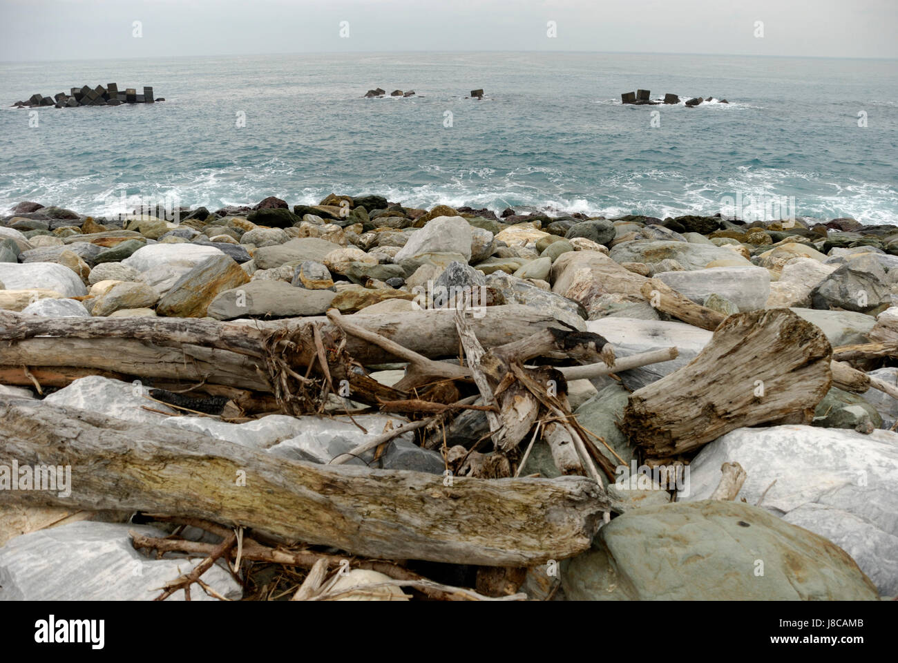 stone beach in hualien Stock Photo - Alamy