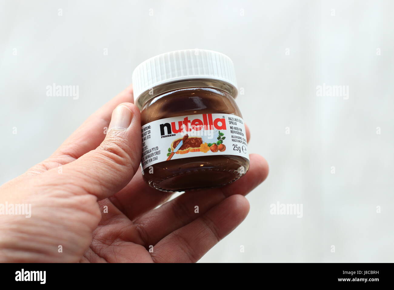 Chocolate spread jar isolated Cut Out Stock Images & Pictures - Alamy