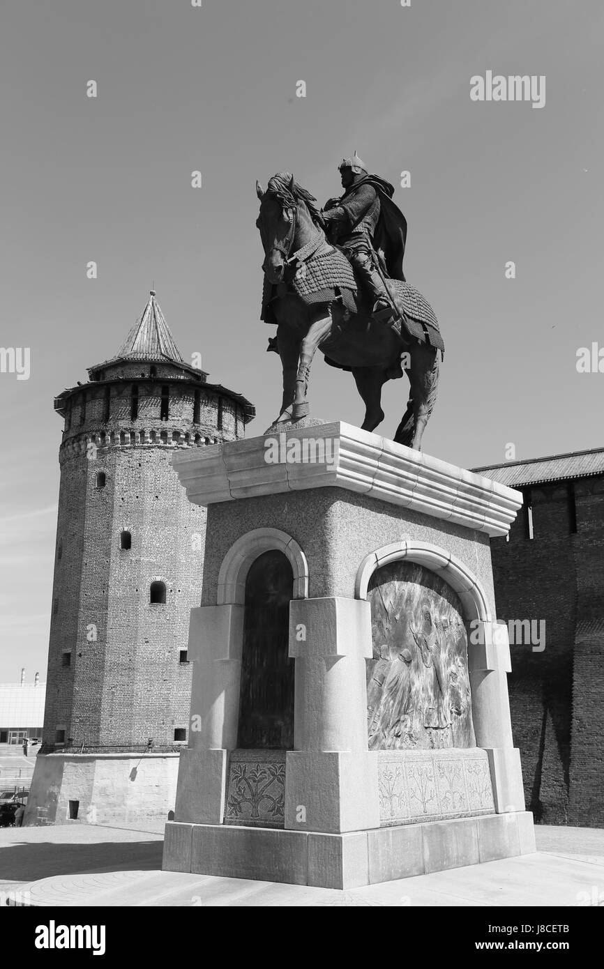 monument to Yuri Dolgoruky in Kolomna in Russia to photograph closeup Stock Photo
