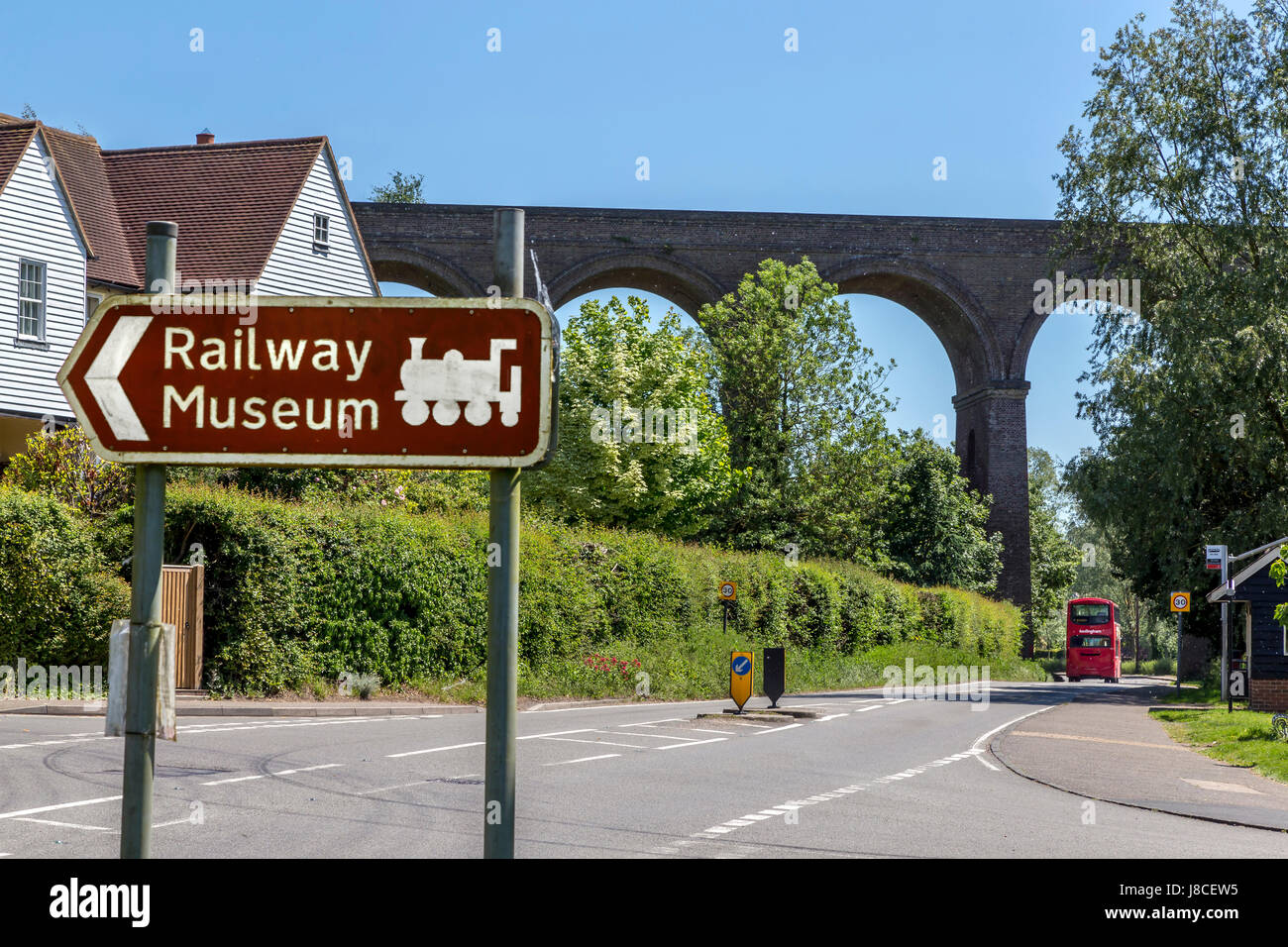 CHAPPEL VIADUCT IN THE COLNE VALLEY NEAR COLCHESTER Stock Photo