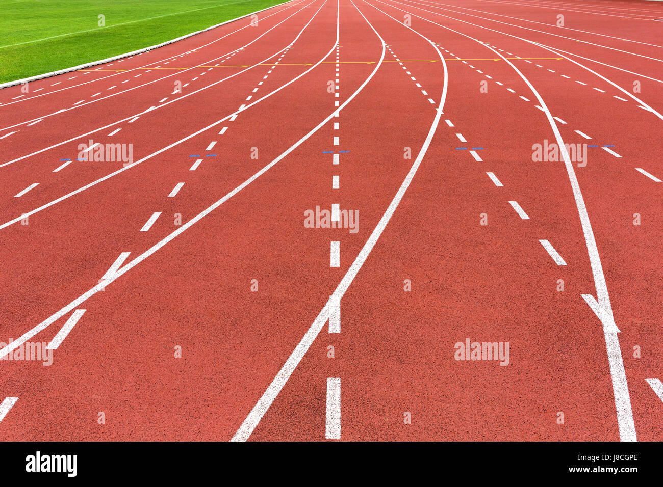 Athletics Running Track Curve Stock Photo Alamy