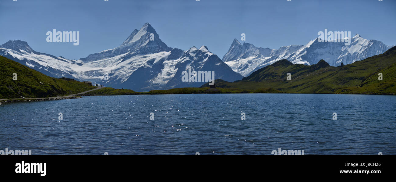 alps, glacier, mountain, big, large, enormous, extreme, powerful, imposing, Stock Photo
