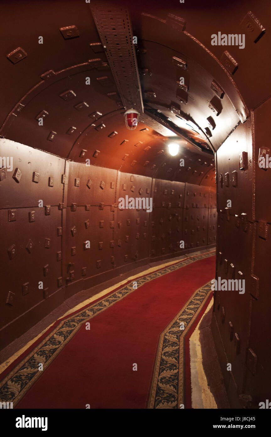 Moscow, Russia a tunnel at Bunker42, antinuclear underground