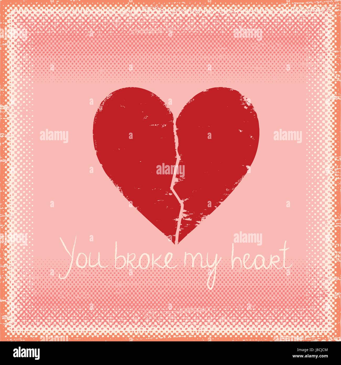 Broken heart vector hires stock photography and images Alamy