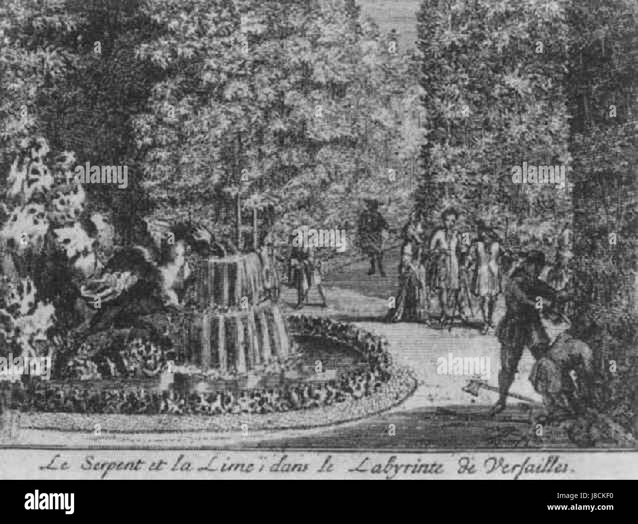 Le Serpent et la Lime dans le Labyrinthe de Versailles Stock Photo