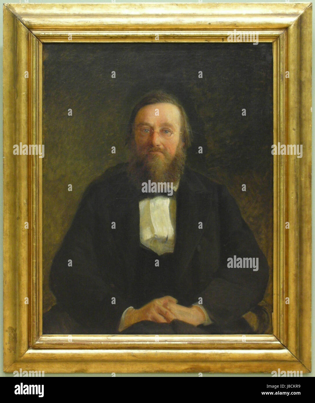 Lwowska Galeria Sztuki   Nikolay Ghe   Portrait of Historian M. Kostomarov Stock Photo