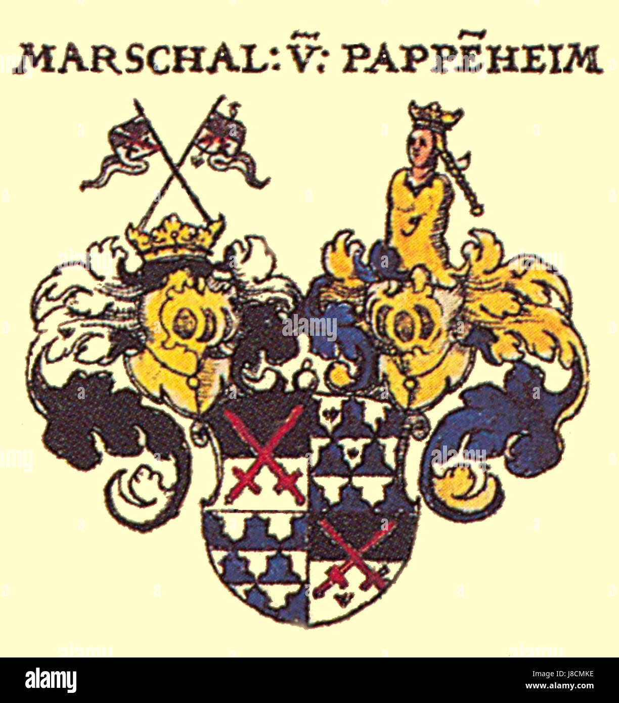 Marschall von Pappenheim Siebmacher019   Freiherren Stock Photo