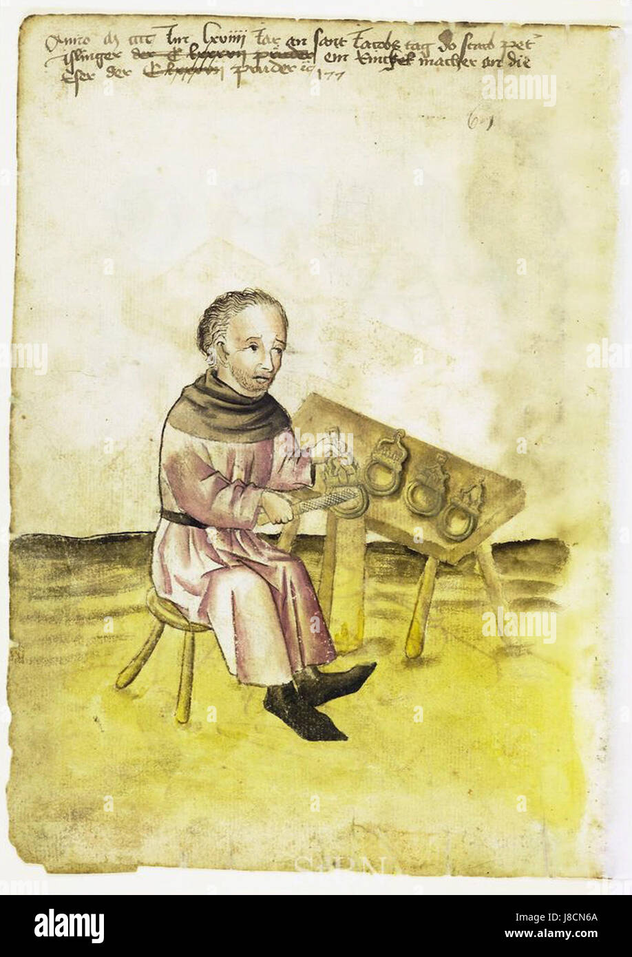 Mendel I 087 v is a historical manuscript that discusses the early works of Gregor Mendel, the founder of modern genetics. It includes his experiments on inheritance patterns in pea plants, which laid the foundation for genetic science. Stock Photo