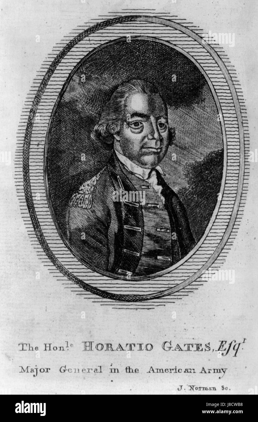 General Horatio Gates 1781 Stock Photo