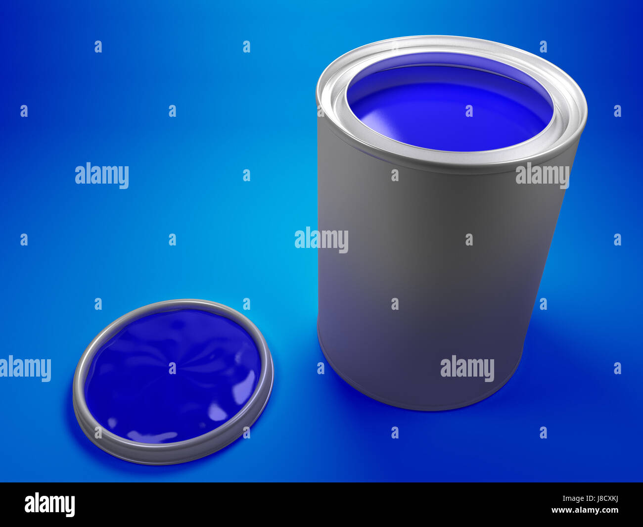 blue, colour, bucket, drop, paint, container, spill, can, splash