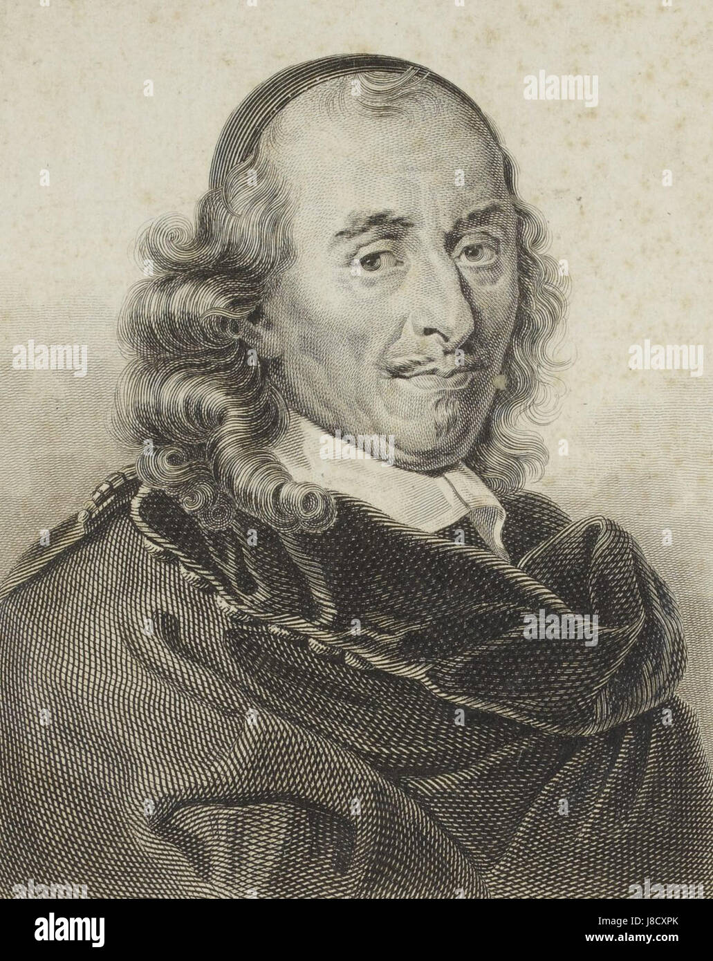 A gravure (engraving) of Pierre Corneille, a French dramatist ...
